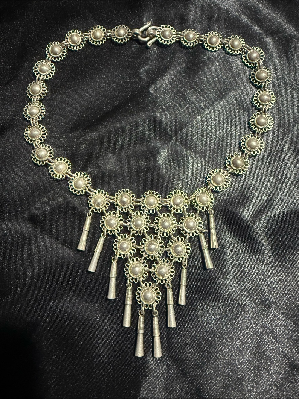 Vintage Yemenite Bedouin Silver Collar Necklace.